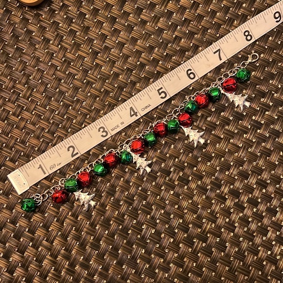 Christmas Bells and Trees Pair of Earrings and Bracelet - Picture 6 of 8